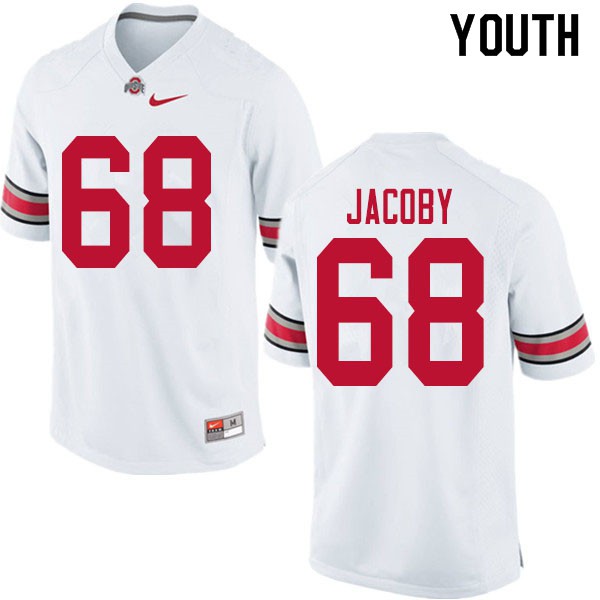 Ohio State Buckeyes #68 Ryan Jacoby Youth Stitch Jersey White